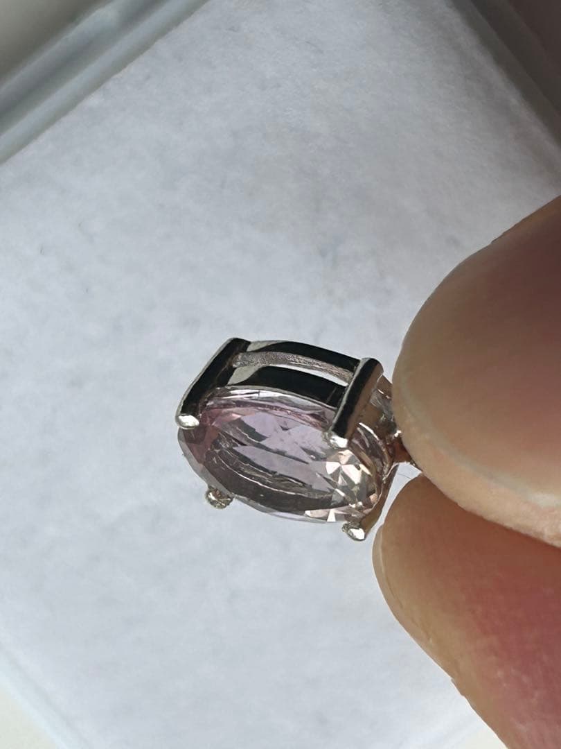 スーパーセール‼️トルマリン　オーバル　シルバーメッキ　ペンダント