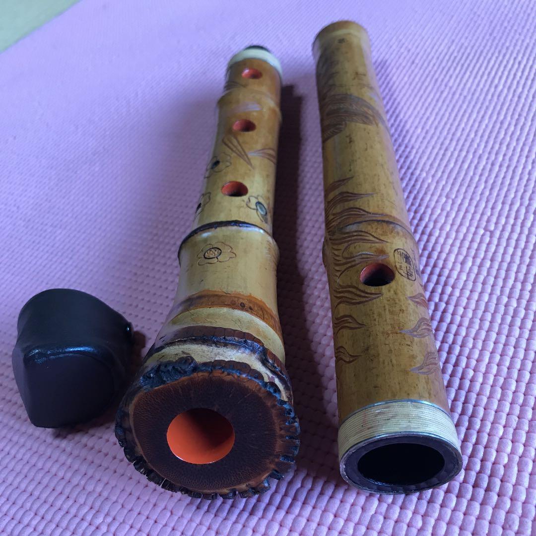 17 値下げ　尺八　一尺八寸管　精華銘　四印　唄口金巻き　最高級品