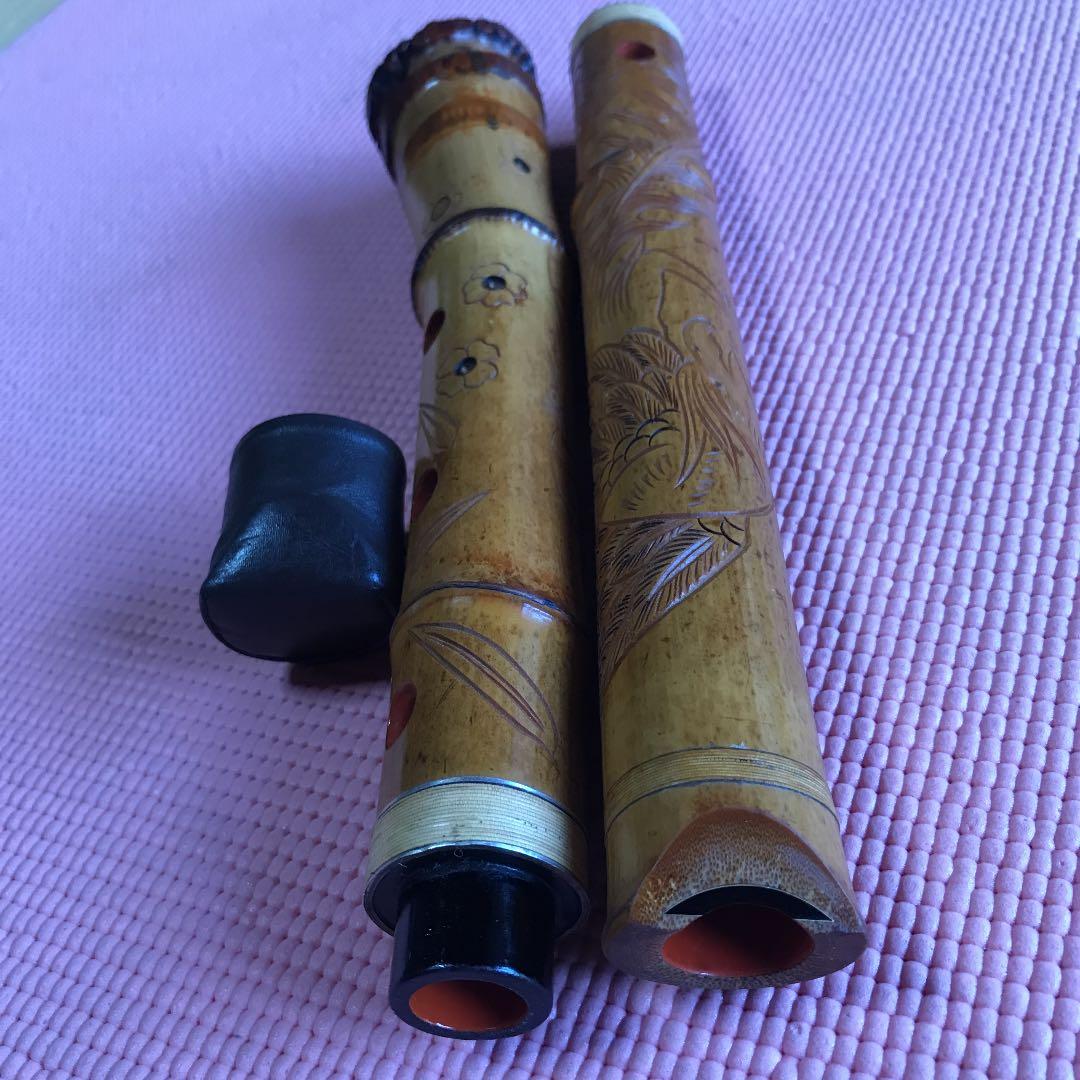 17 値下げ　尺八　一尺八寸管　精華銘　四印　唄口金巻き　最高級品