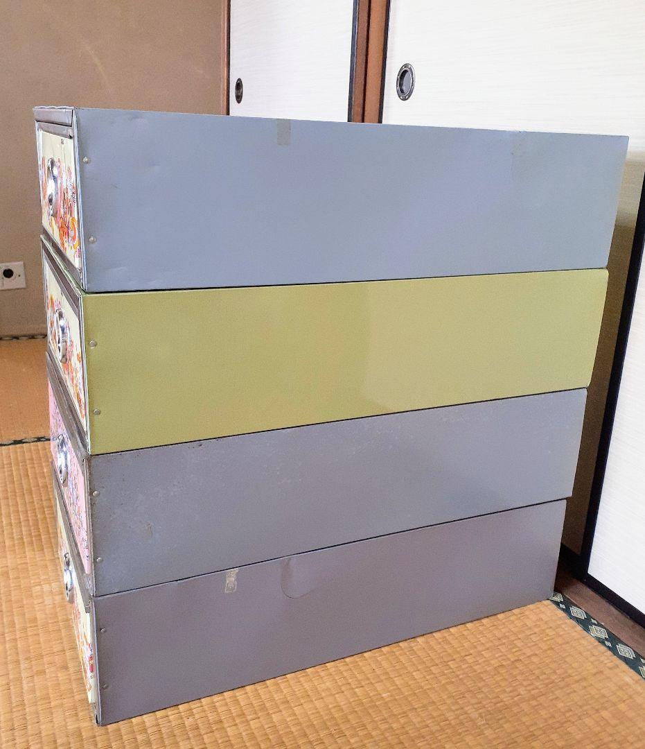 昭和レトロ　衣装ケース4つセット　レトロポップ柄