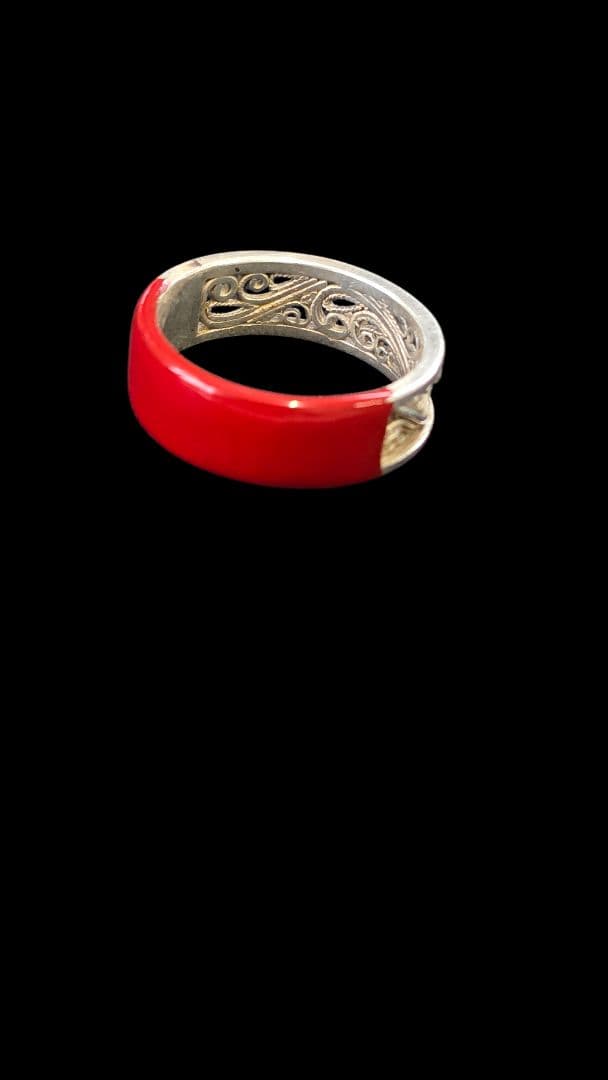 銀線細工 × 漆リング 朱金 【-shukin-】 純銀リング