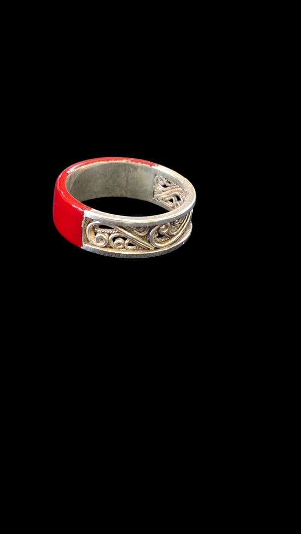 銀線細工 × 漆リング 朱金 【-shukin-】 純銀リング