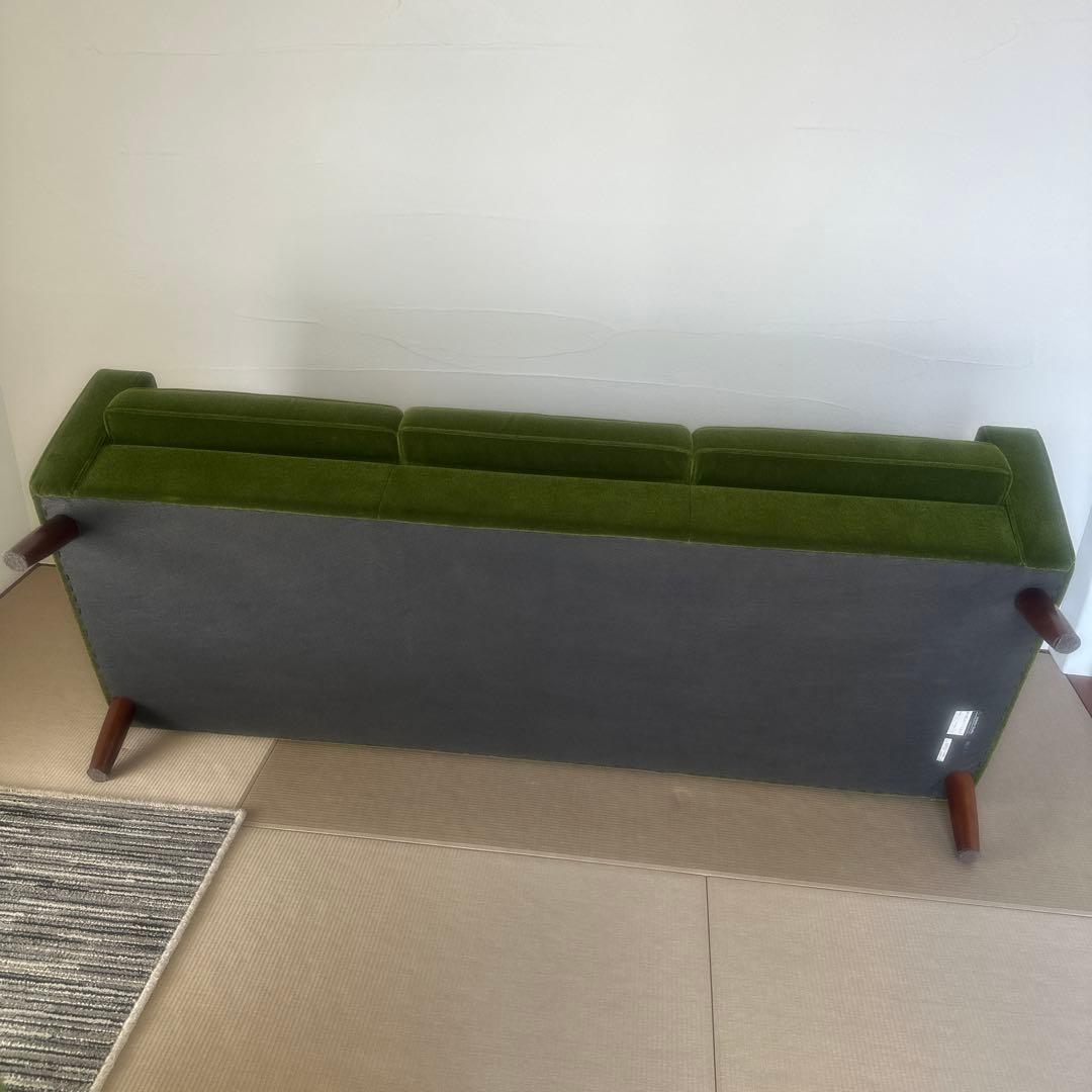 カリモク60 ロビーチェア　3シータ モケットグリーン