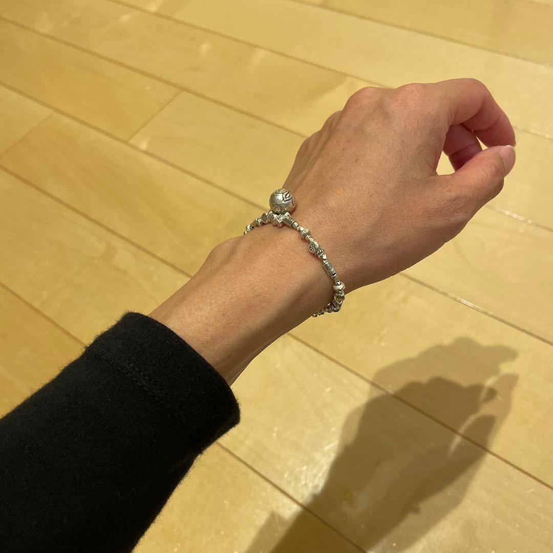 ▫️ご依頼品▫️ 鈴チャームが可愛い　カレンシルバー　ブレスレット