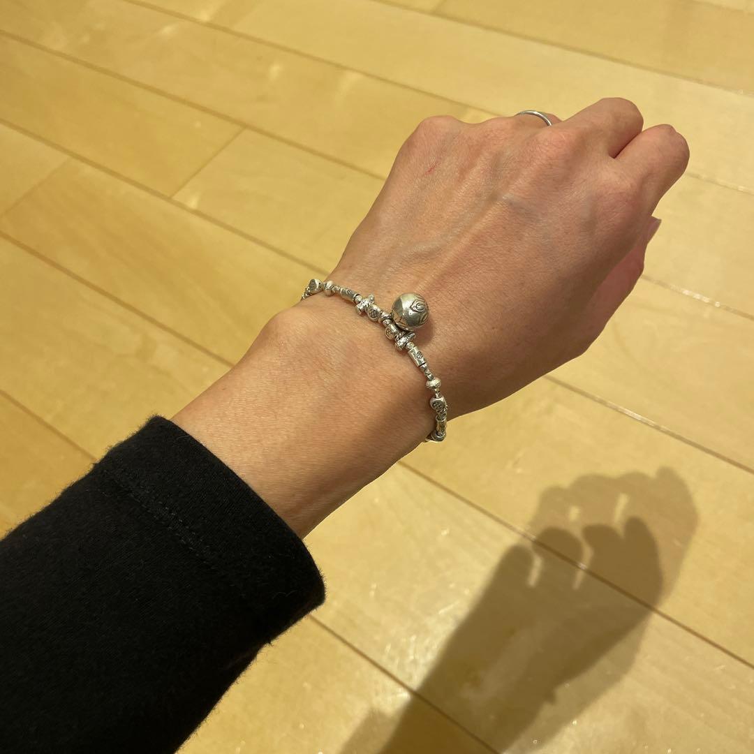 ▫️ご依頼品▫️ 鈴チャームが可愛い　カレンシルバー　ブレスレット