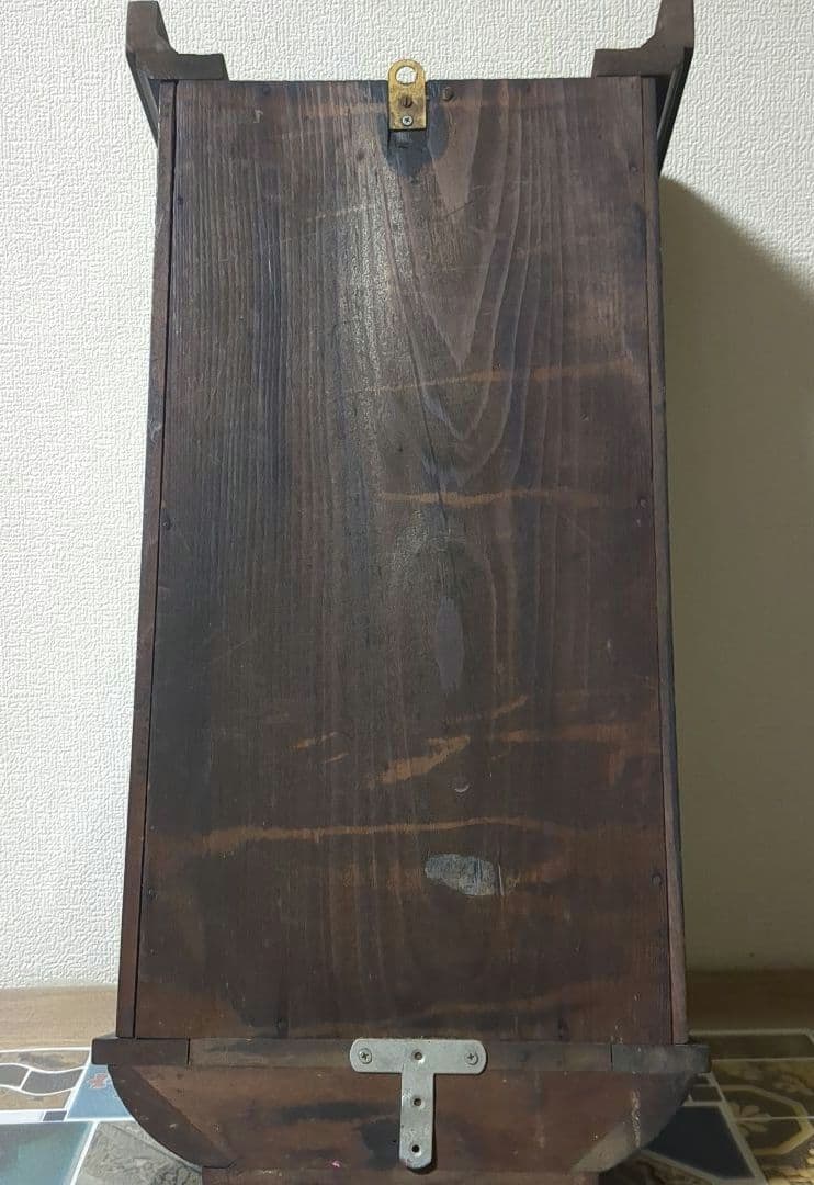 明治時計　振り子時計　昭和レトロ柱時計古時計!