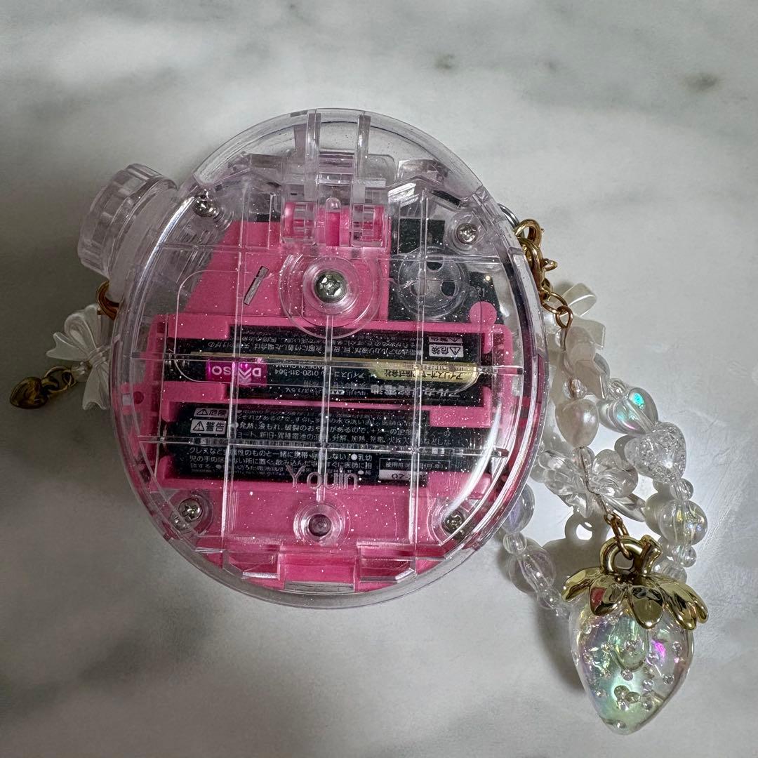 たまごっちパラダイス カスタムシェル キラキラクリアピンク♡ラメ 透明