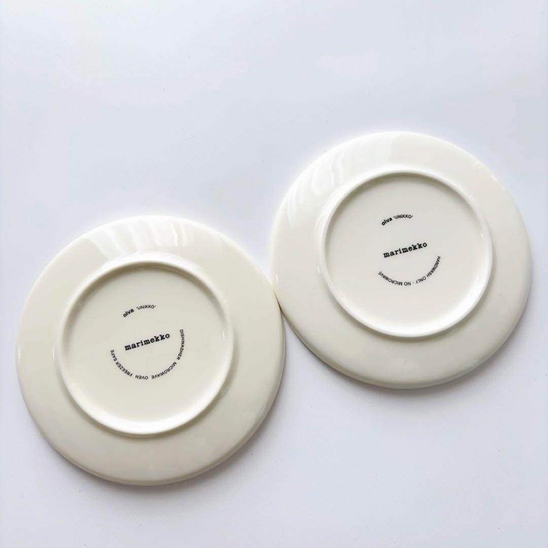 マリメッコ ウニッコ プレート 2つセット アイシーグレー