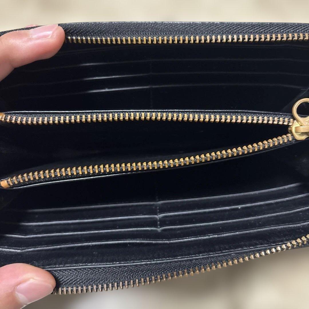 COMME des GARCONS レザー 長財布 ウォレット ブラック