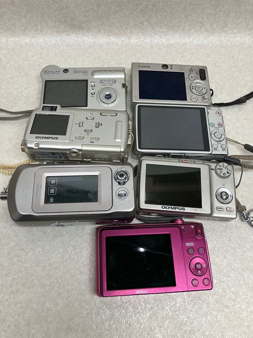 デジカメ ジャンク 7点 nikon olympus casio canon