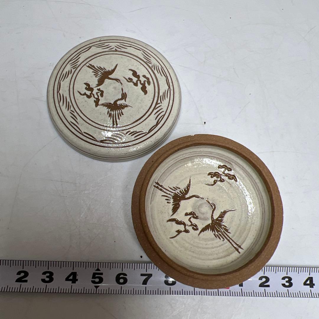 韓国人間文化財　李殷九　煎茶碗　香合セット　東さ8-0124☆2F