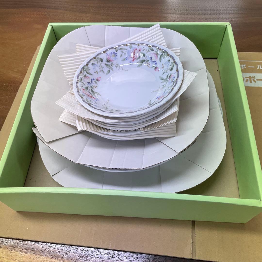 NARUMI 花柄プレート 大皿　花柄陶磁器食器セット 7点　-56