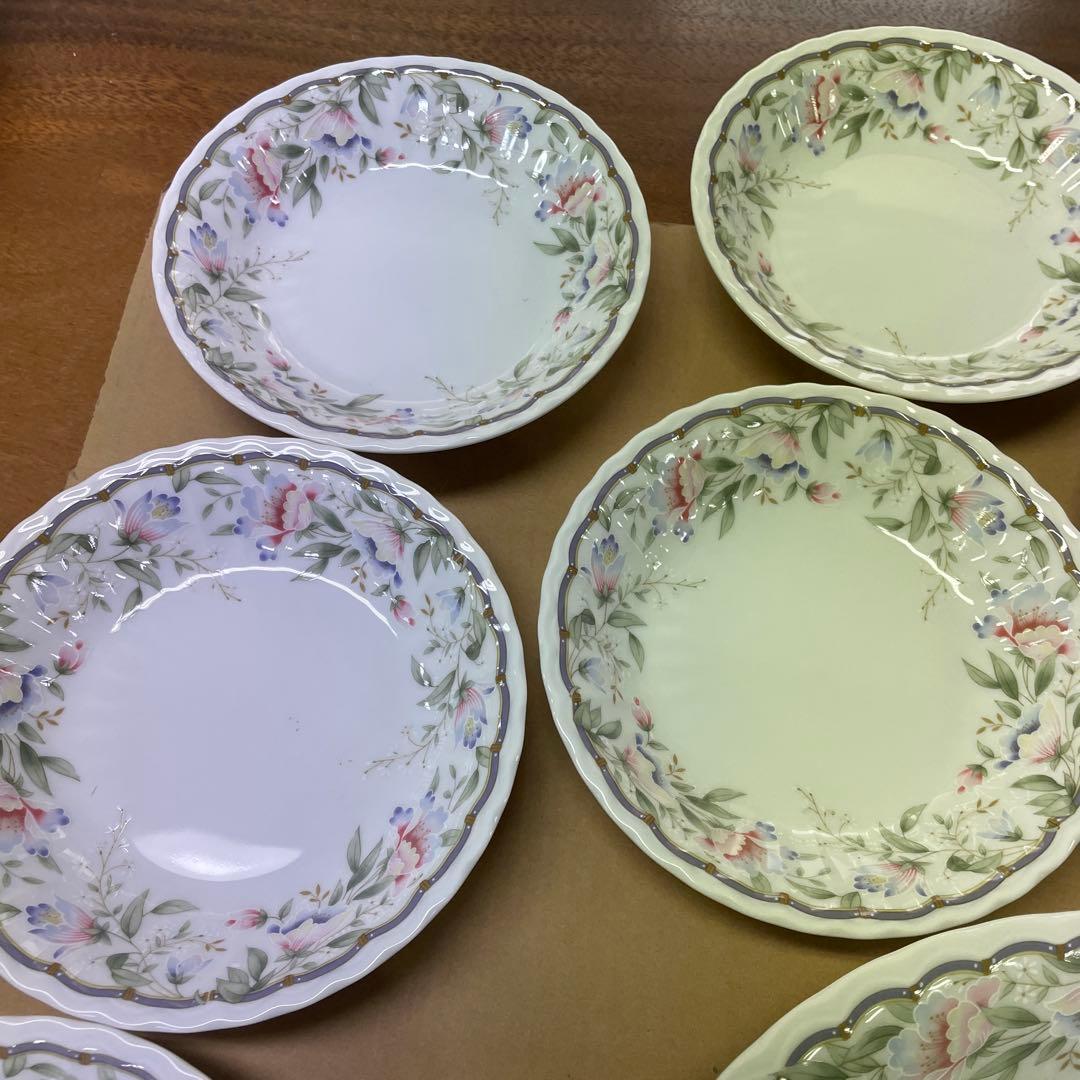 NARUMI 花柄プレート 大皿　花柄陶磁器食器セット 7点　-56