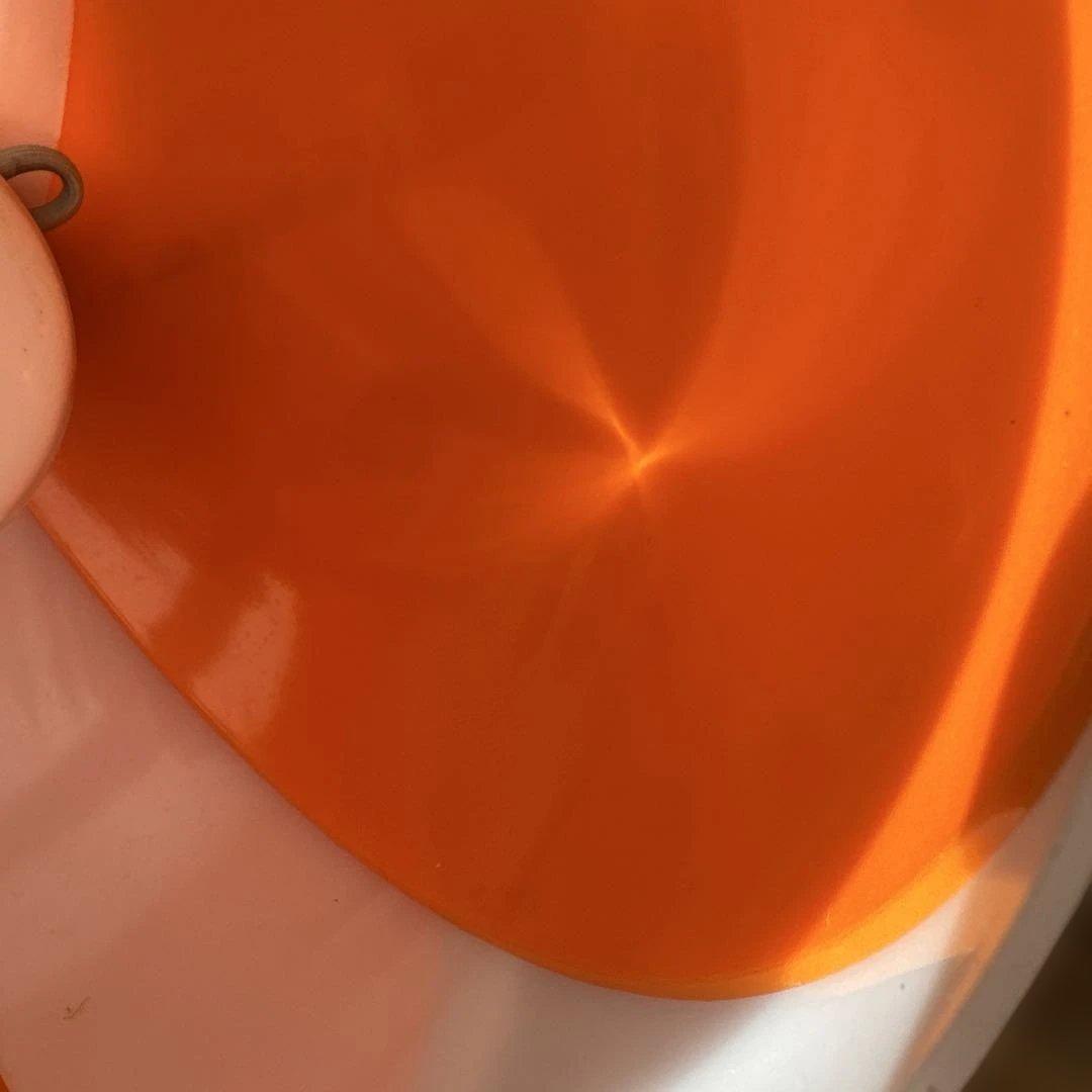 や*ん様 昭和レトロ　ペンダントライト ホワイトオレンジ　チューリップ