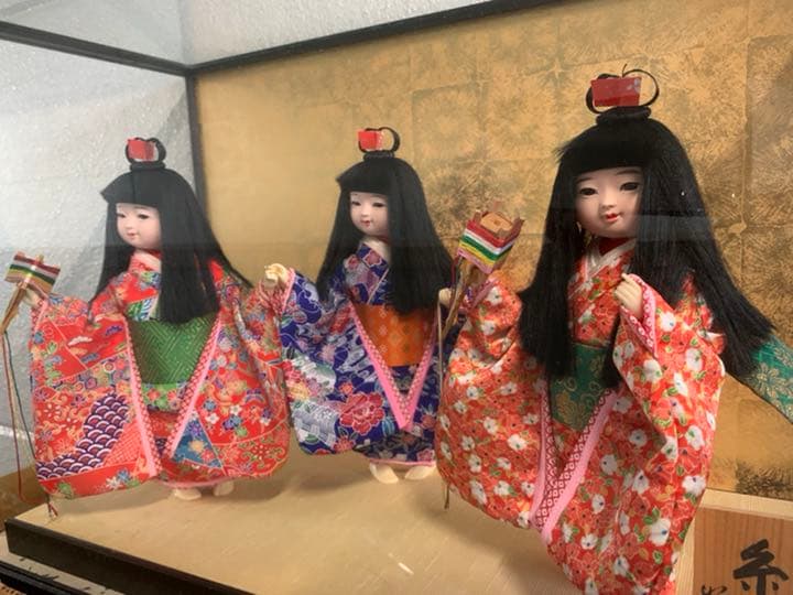 雛人形　糸巻き 好光作　ガラスケース入