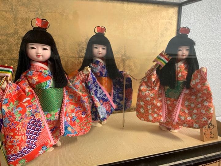 雛人形　糸巻き 好光作　ガラスケース入