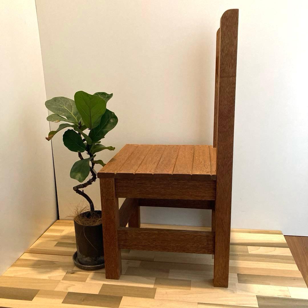 カントリー調　ナチュラルウッドチェア　天然木椅子　背もたれ椅子　ハンドメイド