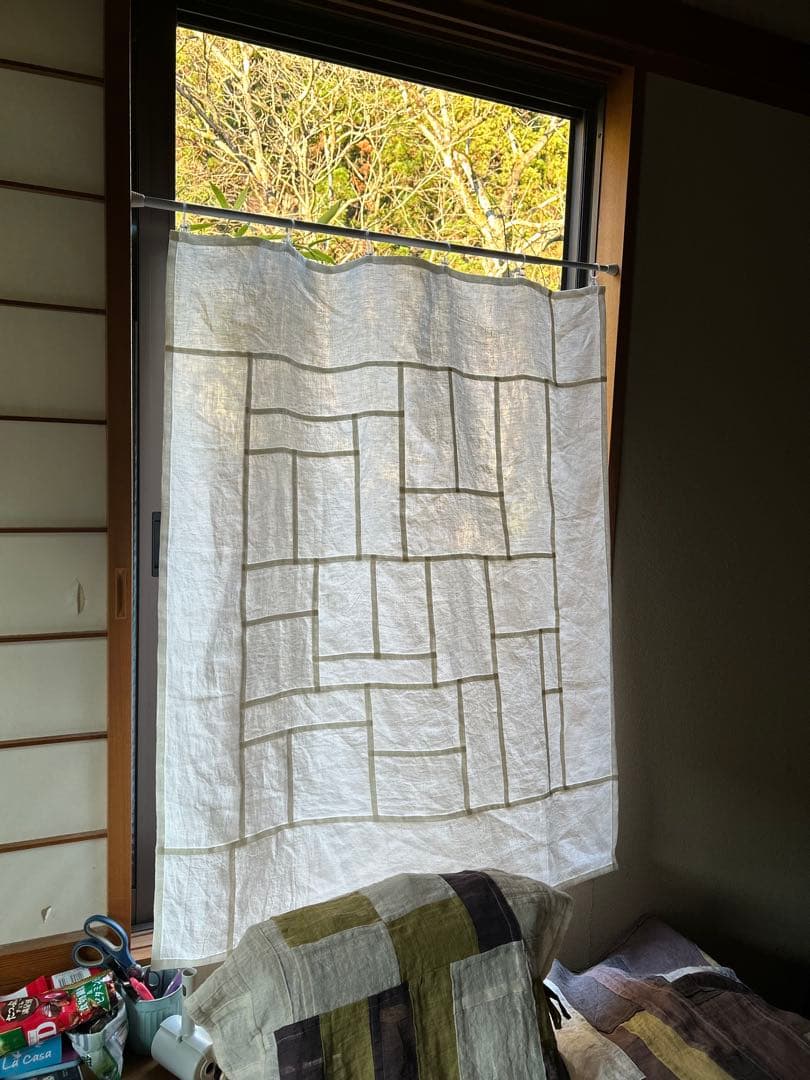 「スノーホワイト」麻ポジャギ