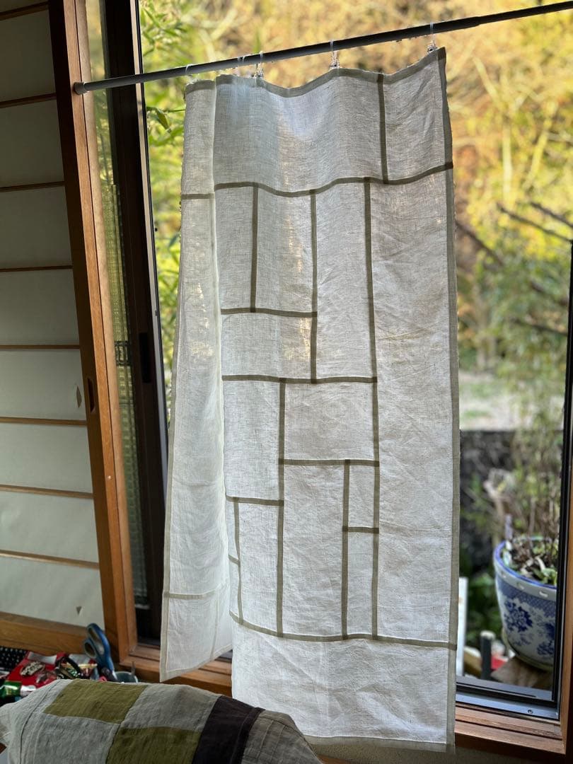 「スノーホワイト」麻ポジャギ