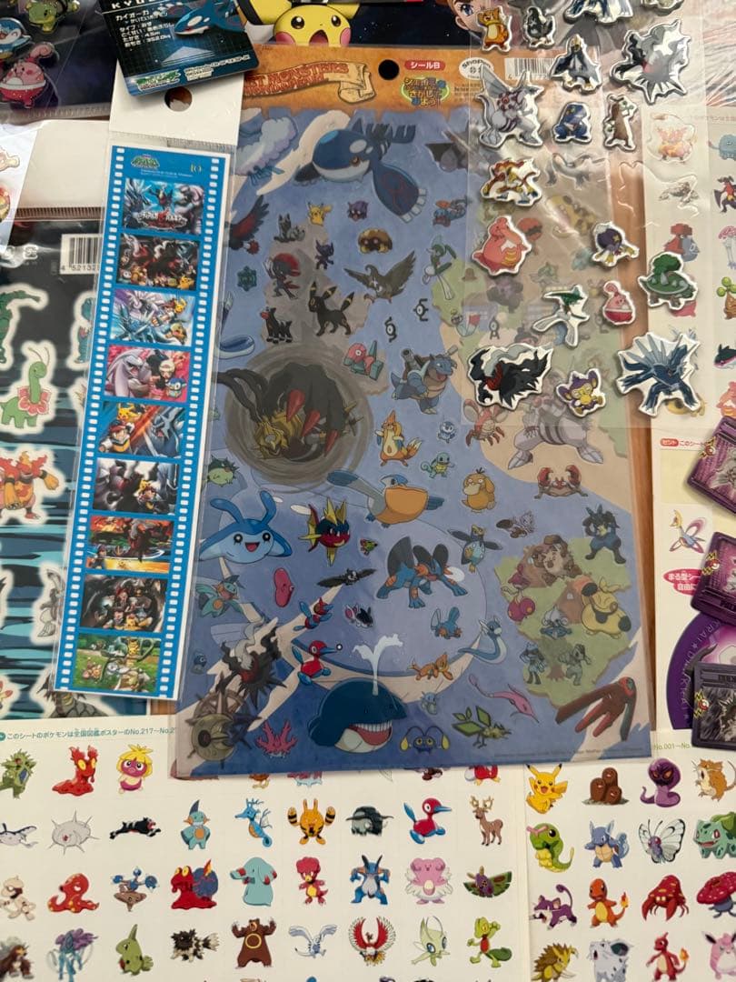 新品 中古 ポケモン シール ステッカー クリアファイル セット