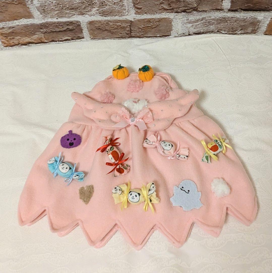 ２歳シャン♡ハロウィンコスチューム♡天使のハート♡のピンクおばけシャン♡