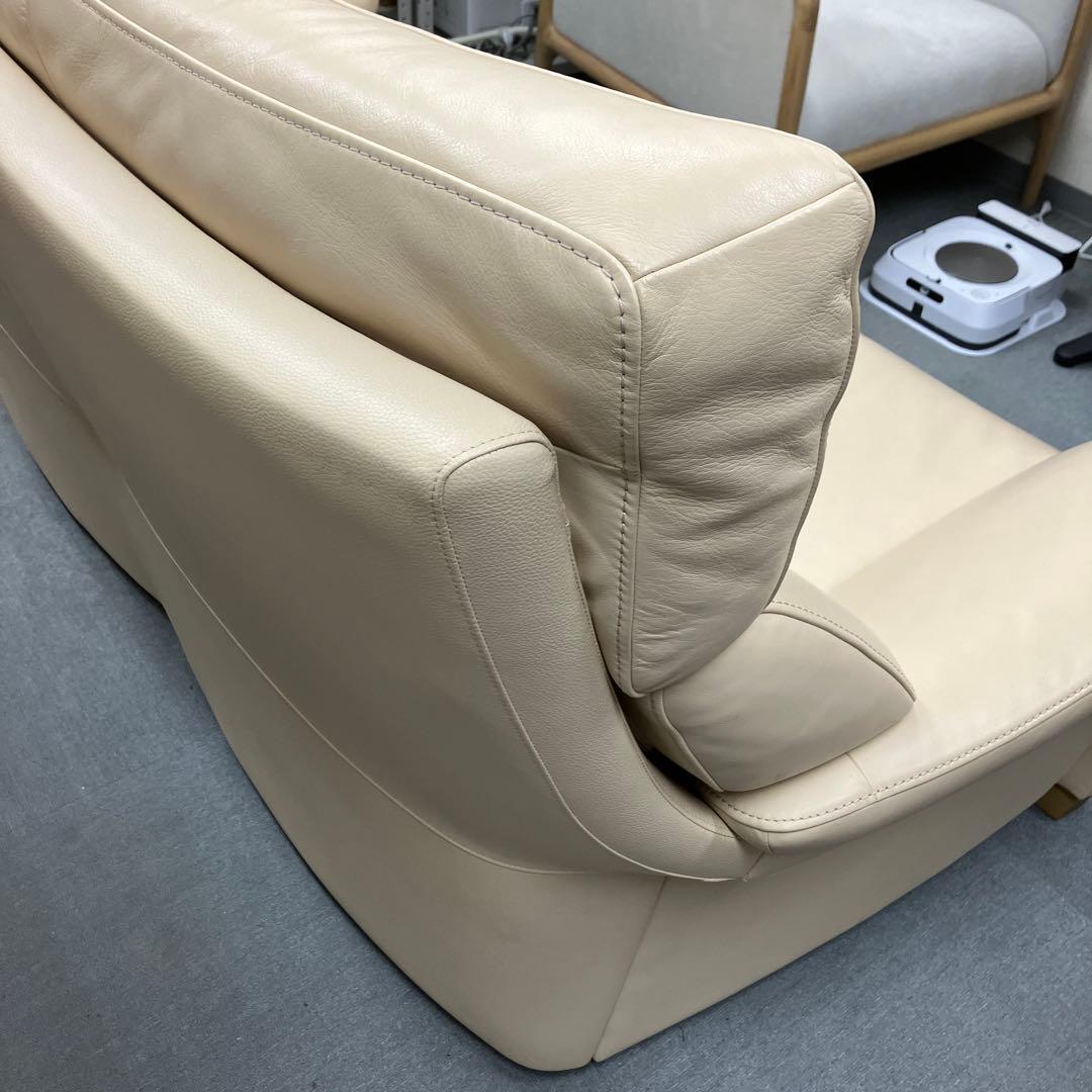 【ゆみ】カリモク 2人掛けソファ レザー2P 2.5P ZT73 ベージュ