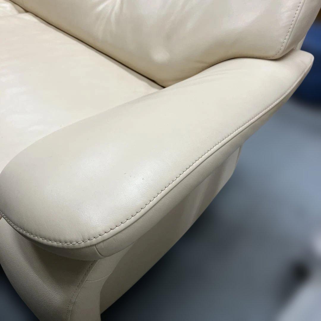 【ゆみ】カリモク 2人掛けソファ レザー2P 2.5P ZT73 ベージュ