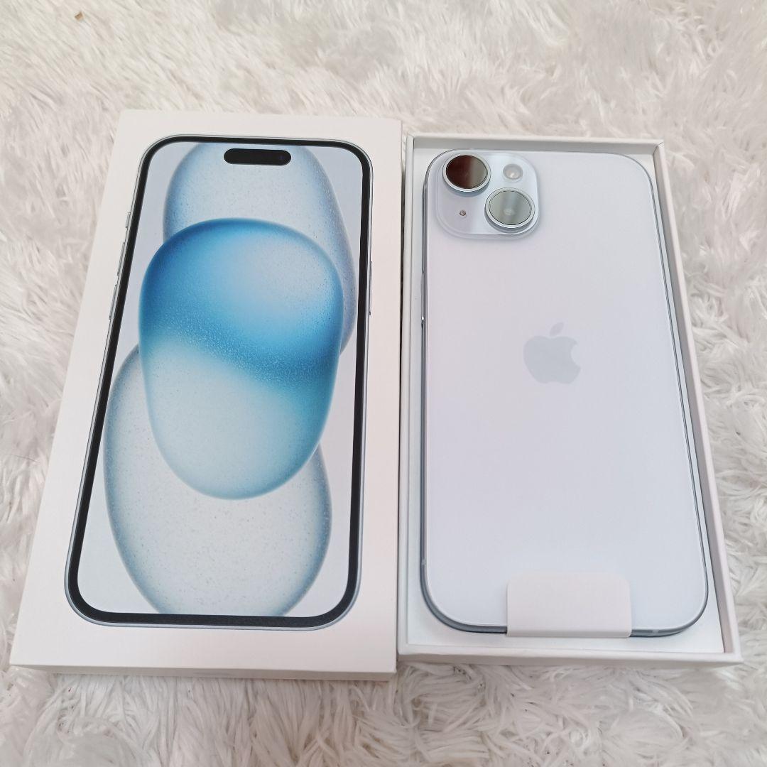 iPhone 15 SIMフリー 128GB ブルー(ホワイト) 開封済 未使用