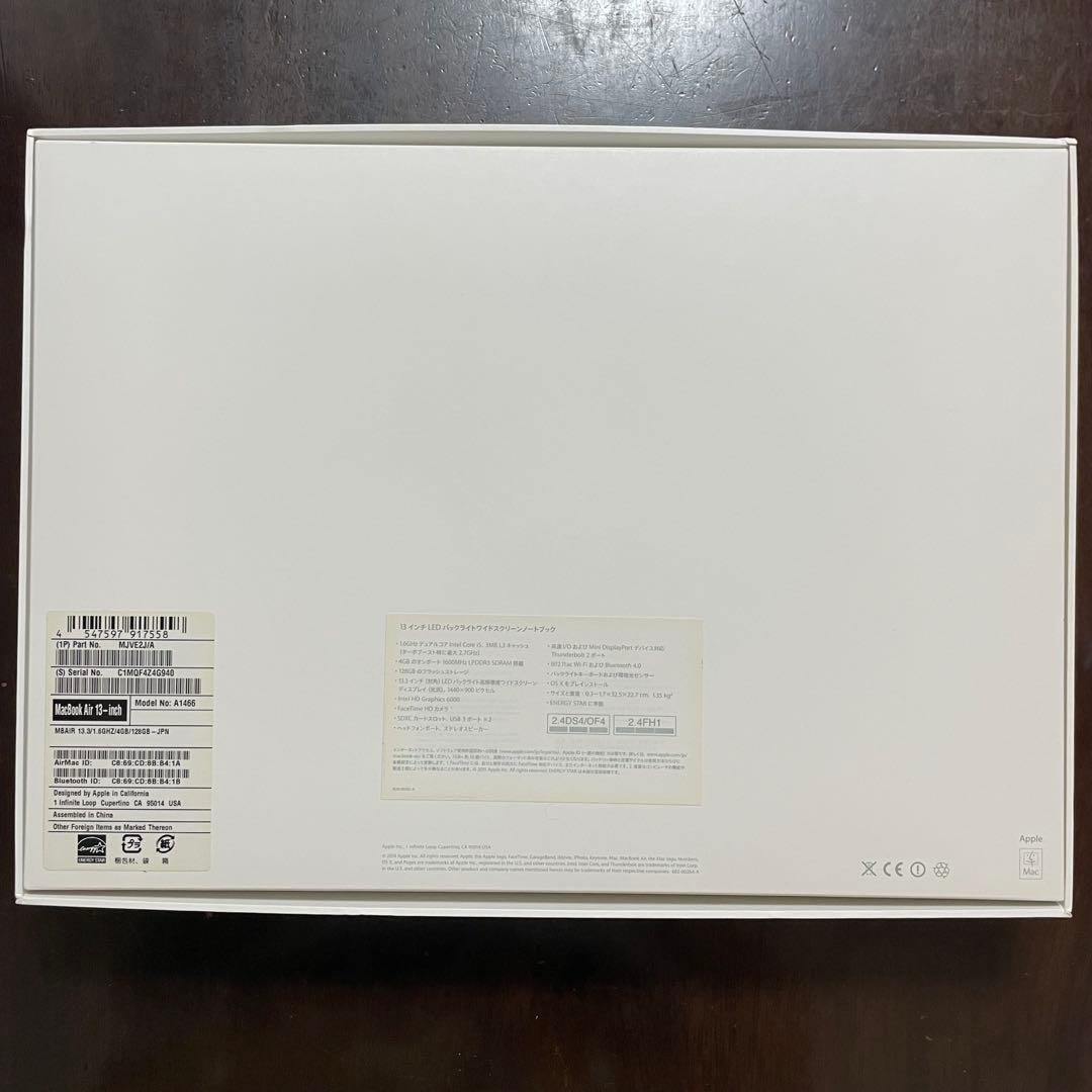 MacBook本体 MacBook Air 13-inch,Early 2015