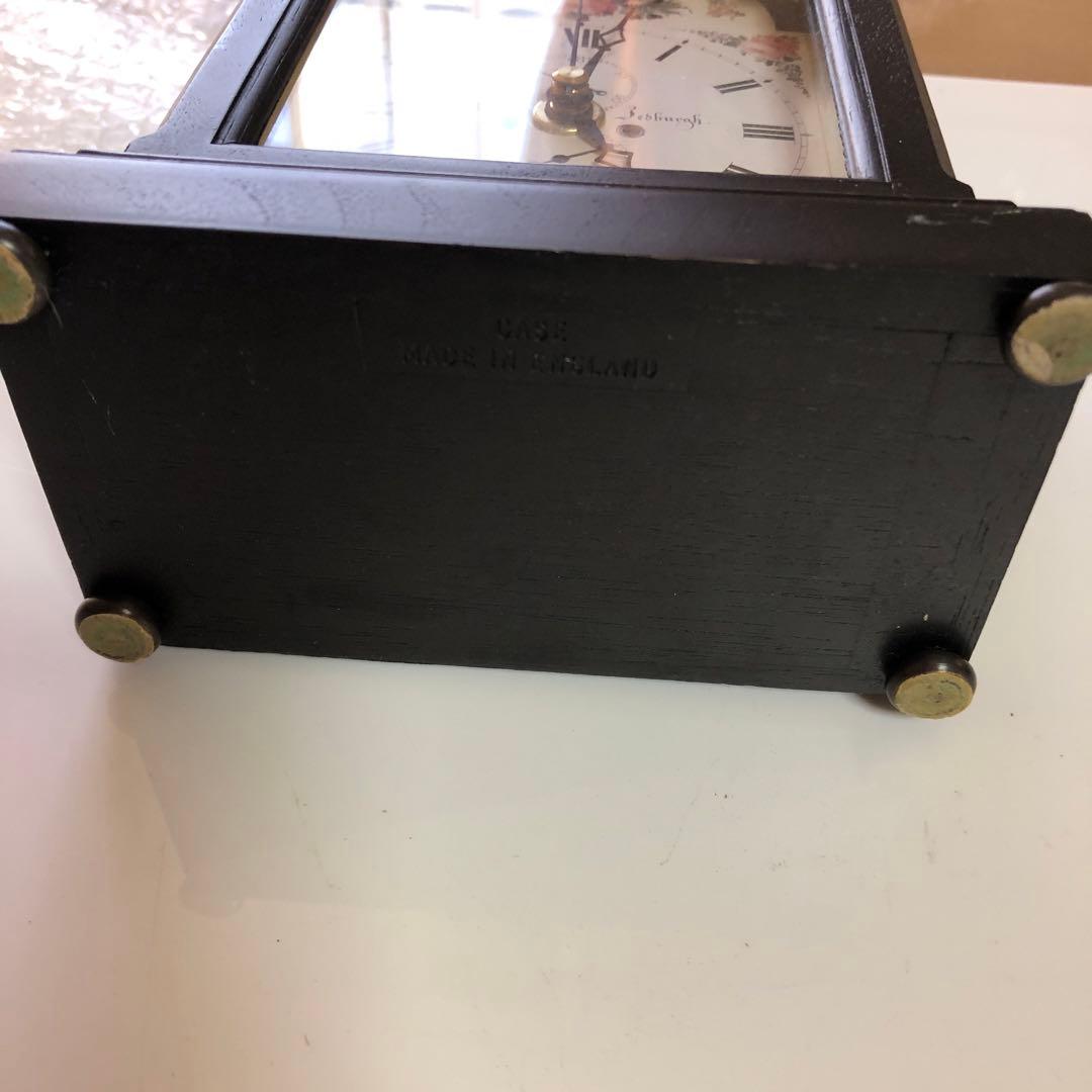 未使用品❣️レア❣️英国アンティーク ラザフォード バラ柄ロマンチックな置き時計