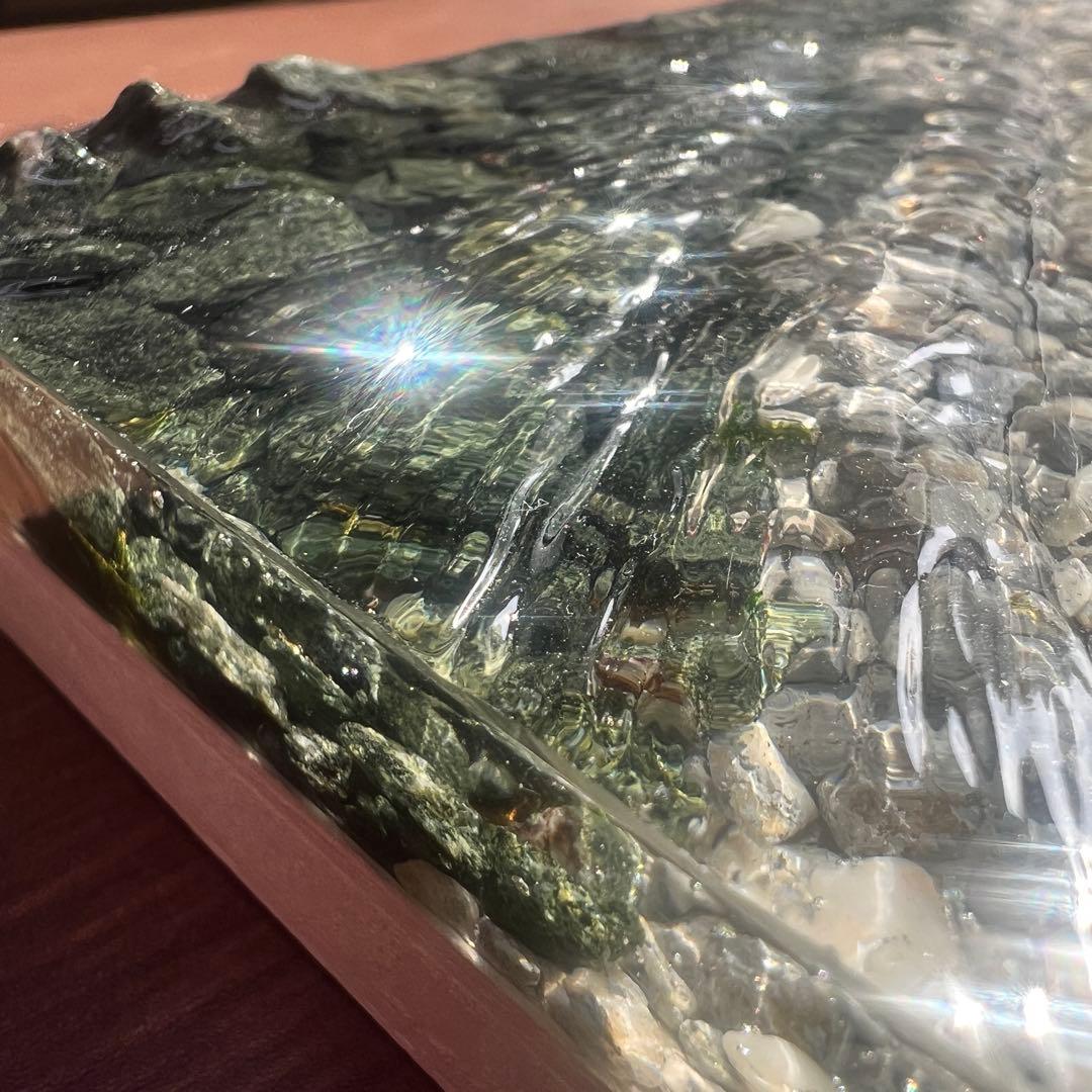 【レジンアート】波紋アート／せせらぎ／15cmスクエア／枠なし