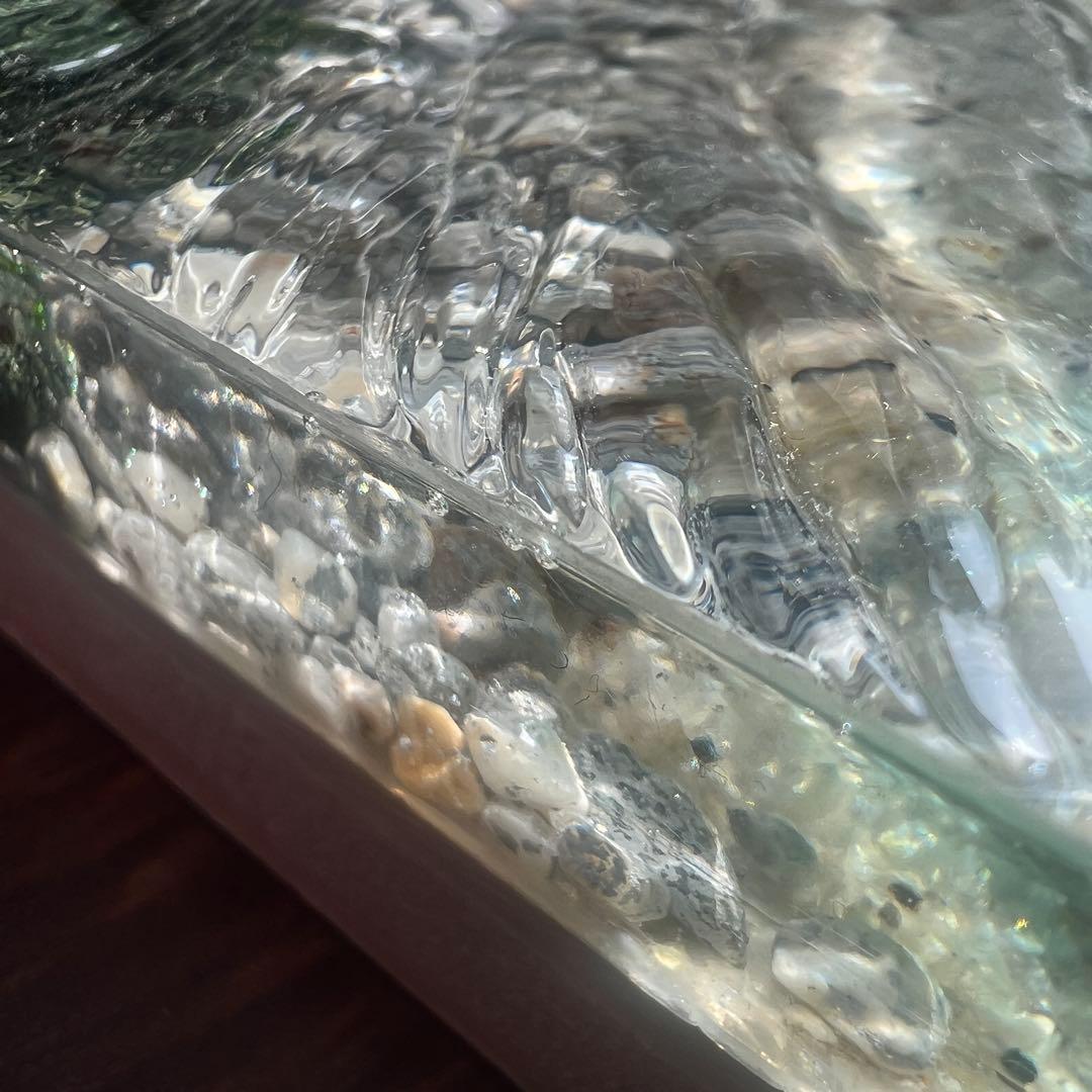 【レジンアート】波紋アート／せせらぎ／15cmスクエア／枠なし