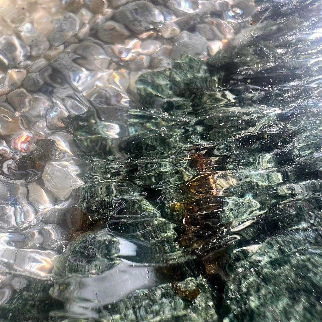 【レジンアート】波紋アート／せせらぎ／15cmスクエア／枠なし