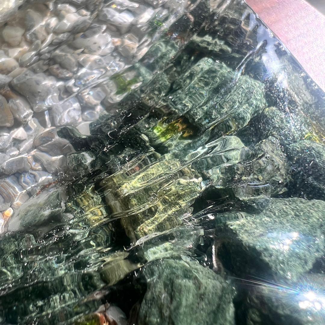 【レジンアート】波紋アート／せせらぎ／15cmスクエア／枠なし