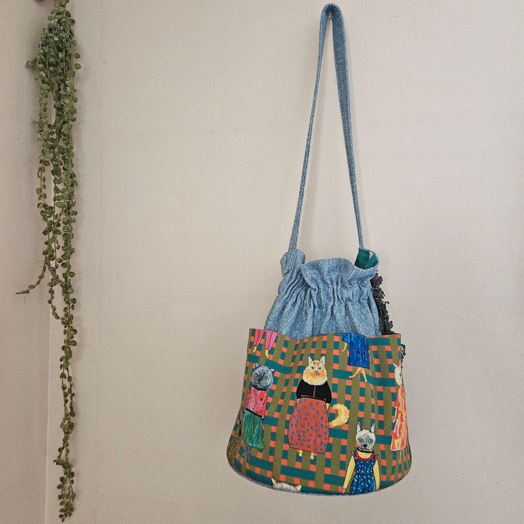 マンナイン生地使用　肩掛けバッグ