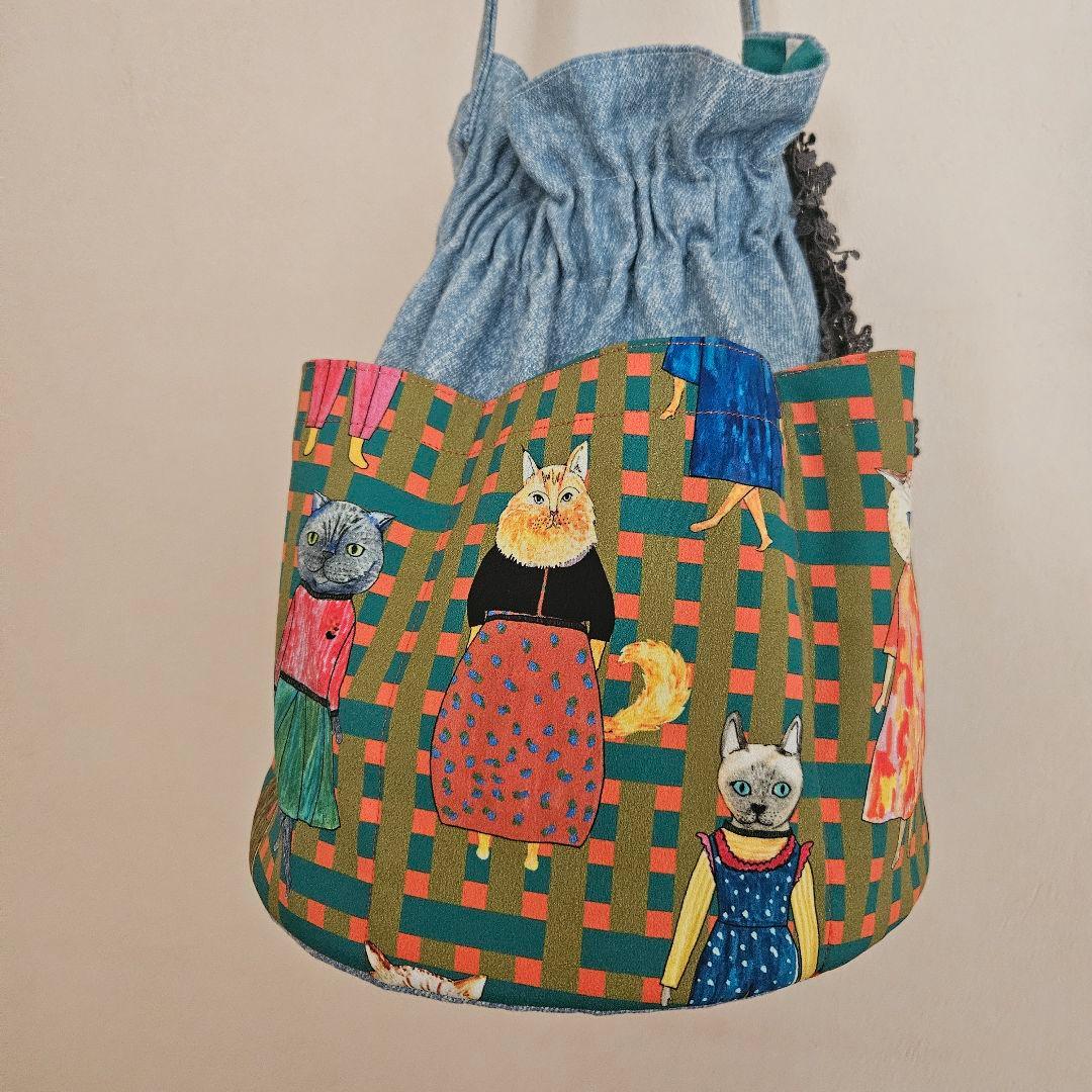 マンナイン生地使用　肩掛けバッグ