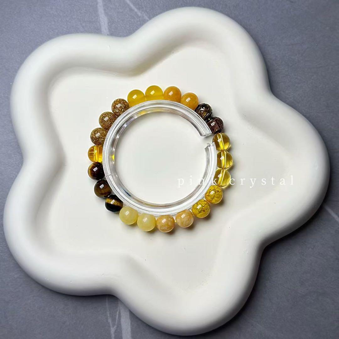 五行バランスシリーズ「土」〜天然石バランスブレスレット（8mm）