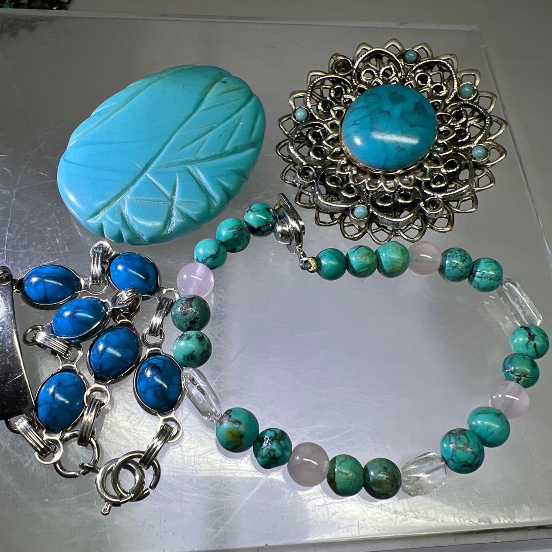 トルコ石　アクセサリー色々　249g 東里7-1107ア㉟