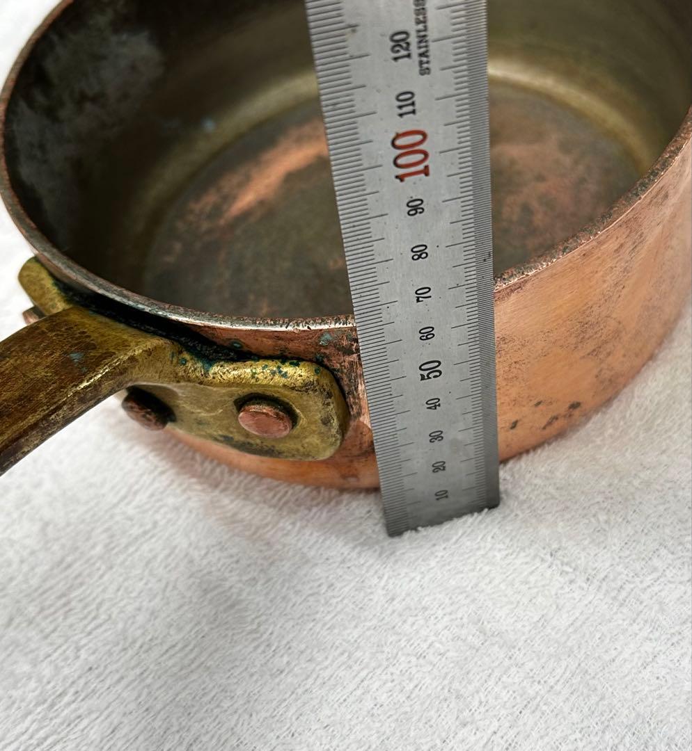銅製 片手鍋 直径約15cm 30年物　純度が高い　1.4kgぐらい