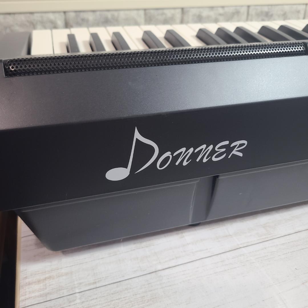 Donner 電子ピアノ 88鍵盤 キーボード DEP-10 譜面台付 ブラック