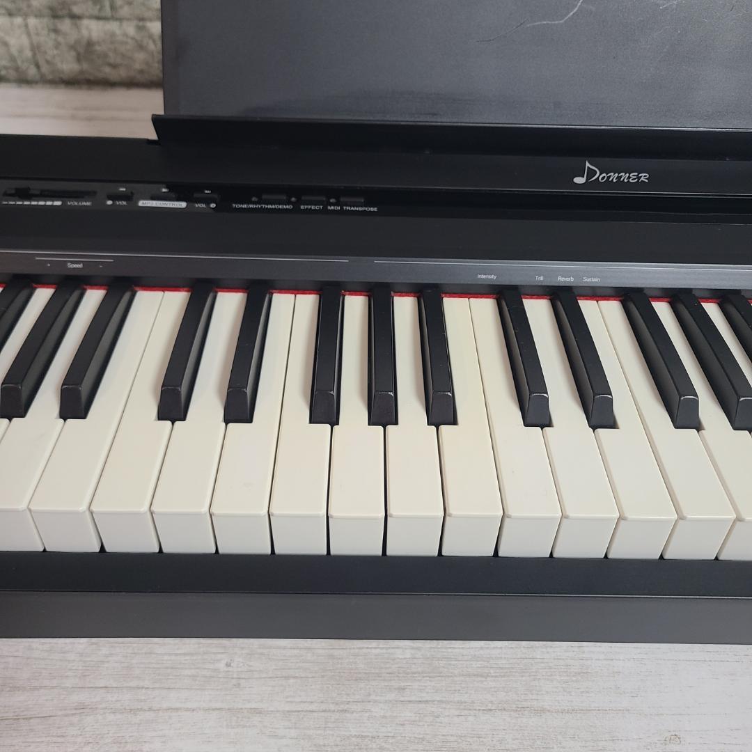 Donner 電子ピアノ 88鍵盤 キーボード DEP-10 譜面台付 ブラック