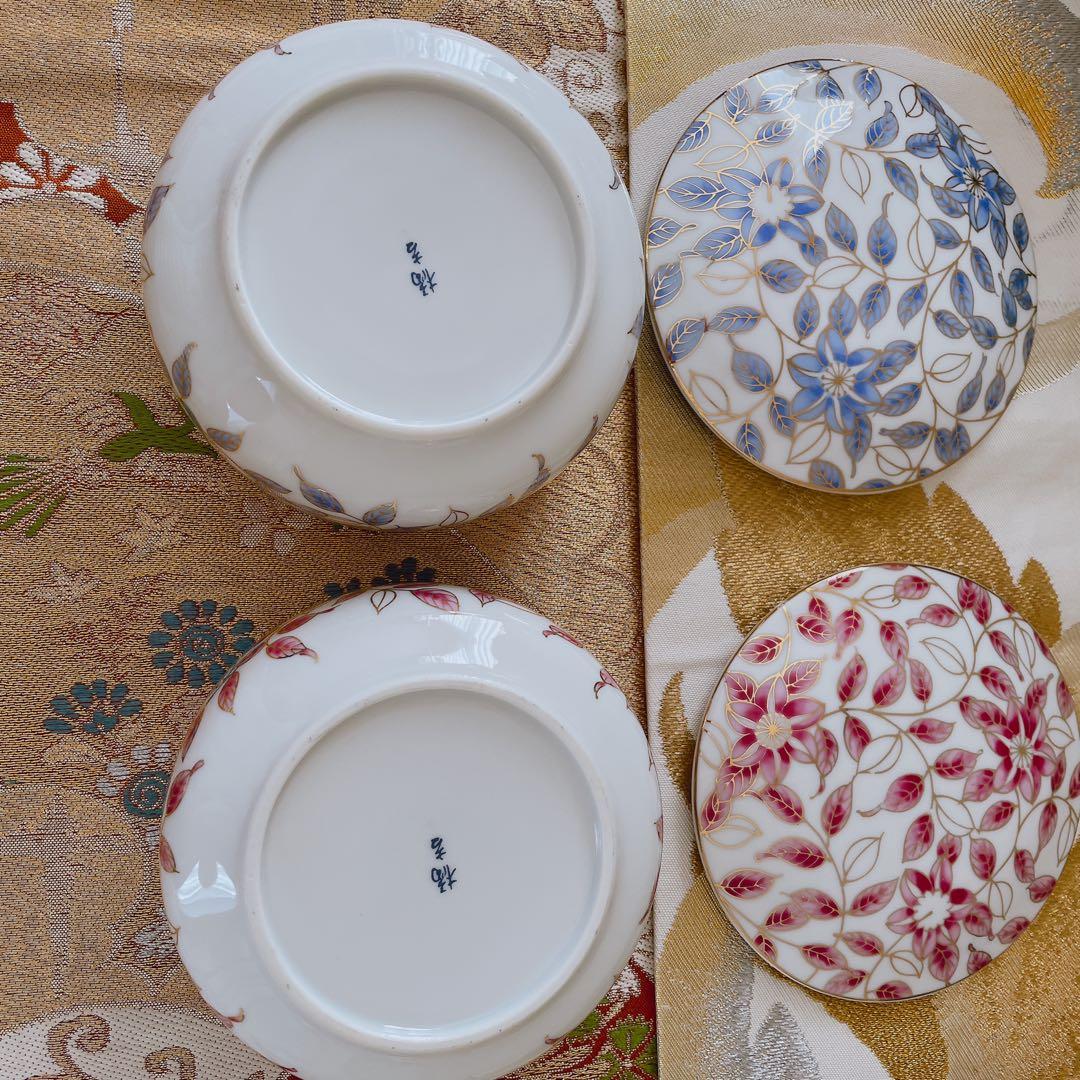 庫山窯 染錦 花鳥 三段重 君島一郎 グラス たち吉 蓋物 庫山窯 蓋付き丼