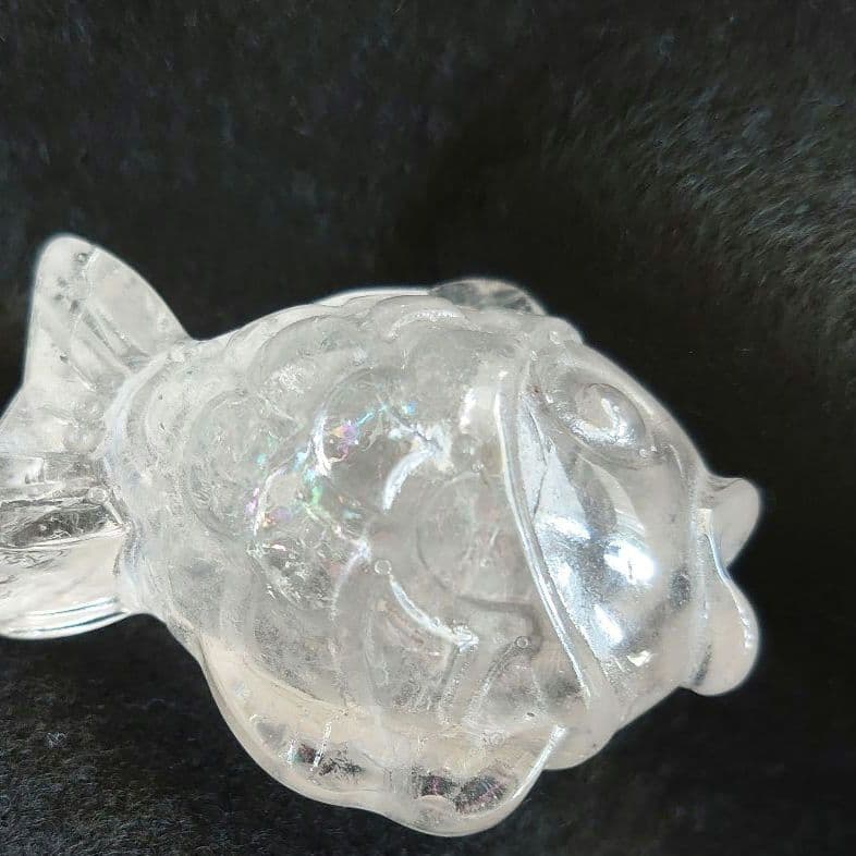 ぷっくりとした鯛焼き（笑）では無く…水晶魚虹入り　素敵な逸品