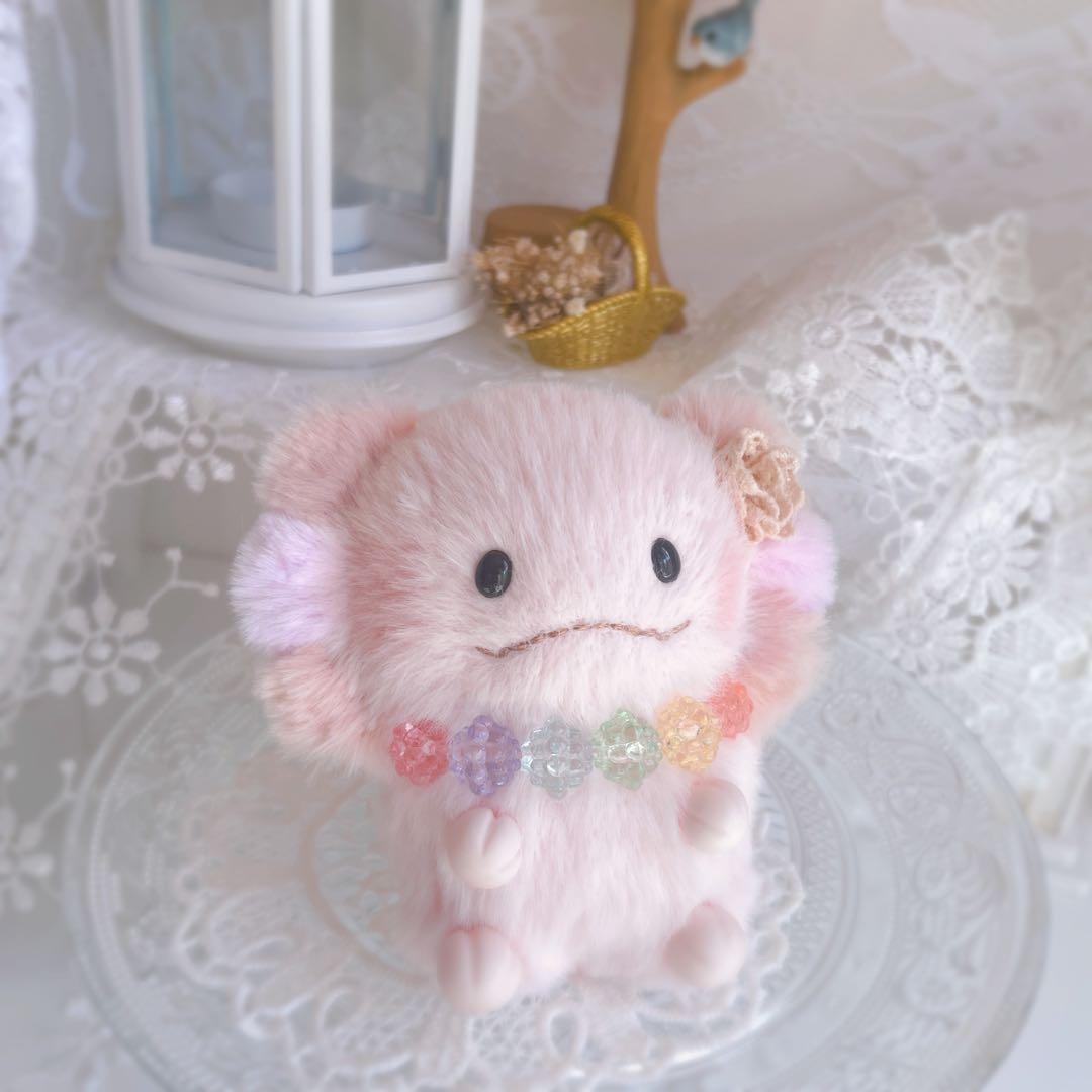 New ★ハンドメイドぬいぐるみ★ こんぺいとうちゃん☆ 桜ウーパールーパー②