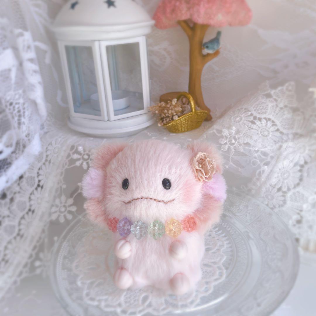 New ★ハンドメイドぬいぐるみ★ こんぺいとうちゃん☆ 桜ウーパールーパー②