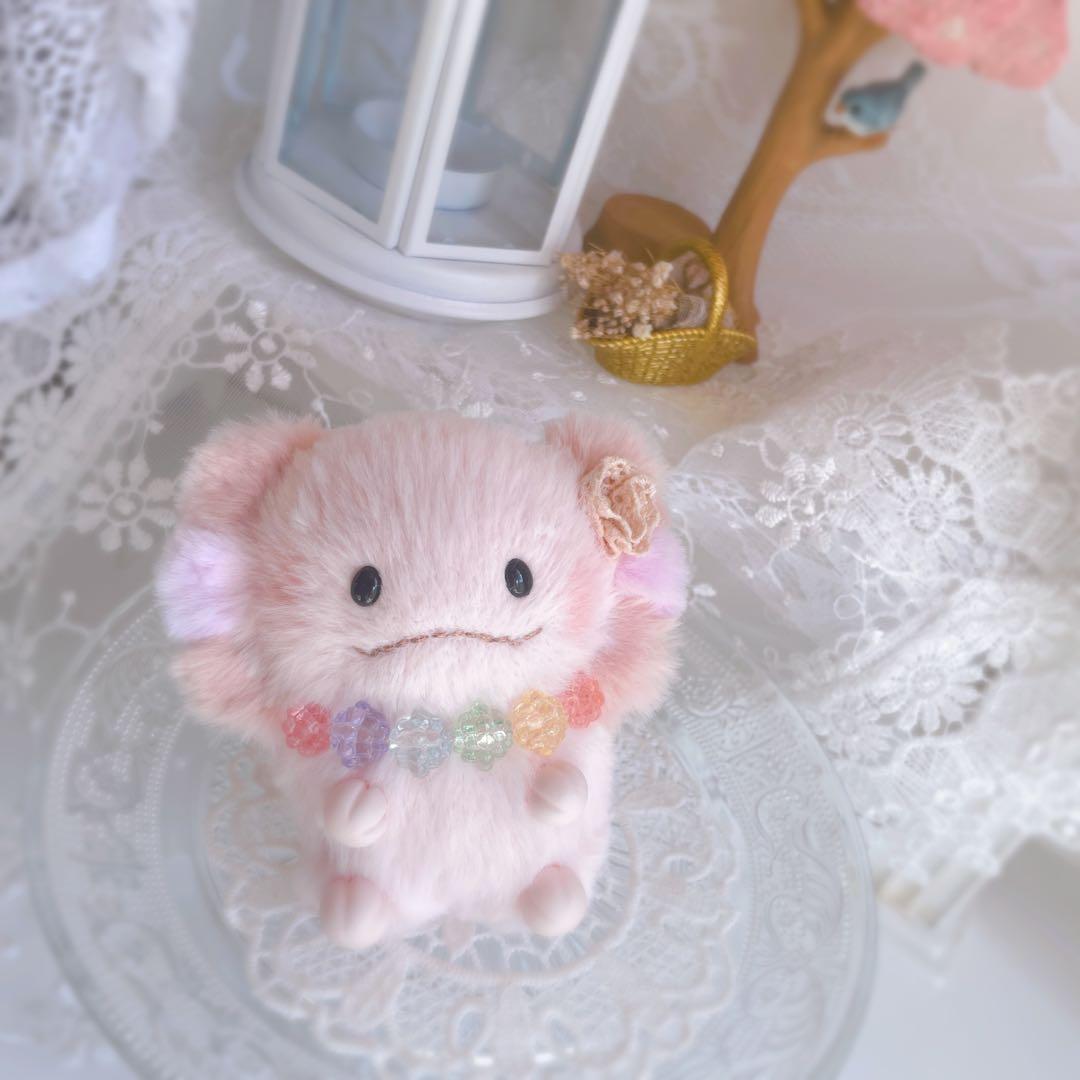 New ★ハンドメイドぬいぐるみ★ こんぺいとうちゃん☆ 桜ウーパールーパー②