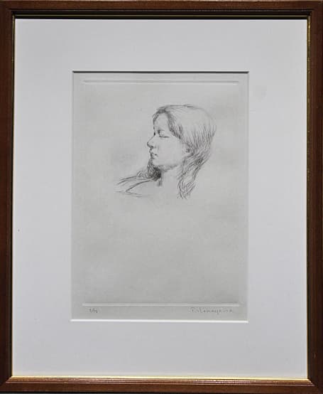 中山忠彦 【女の顔】 1981年 ドライポイント