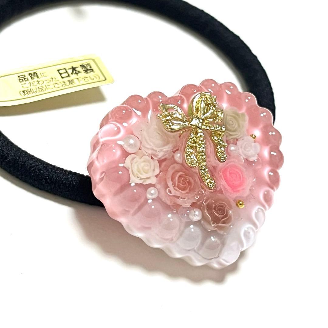 メル30077様お取り置きです。Ｎｏ．339 レジン ハート 薔薇 ペンダント