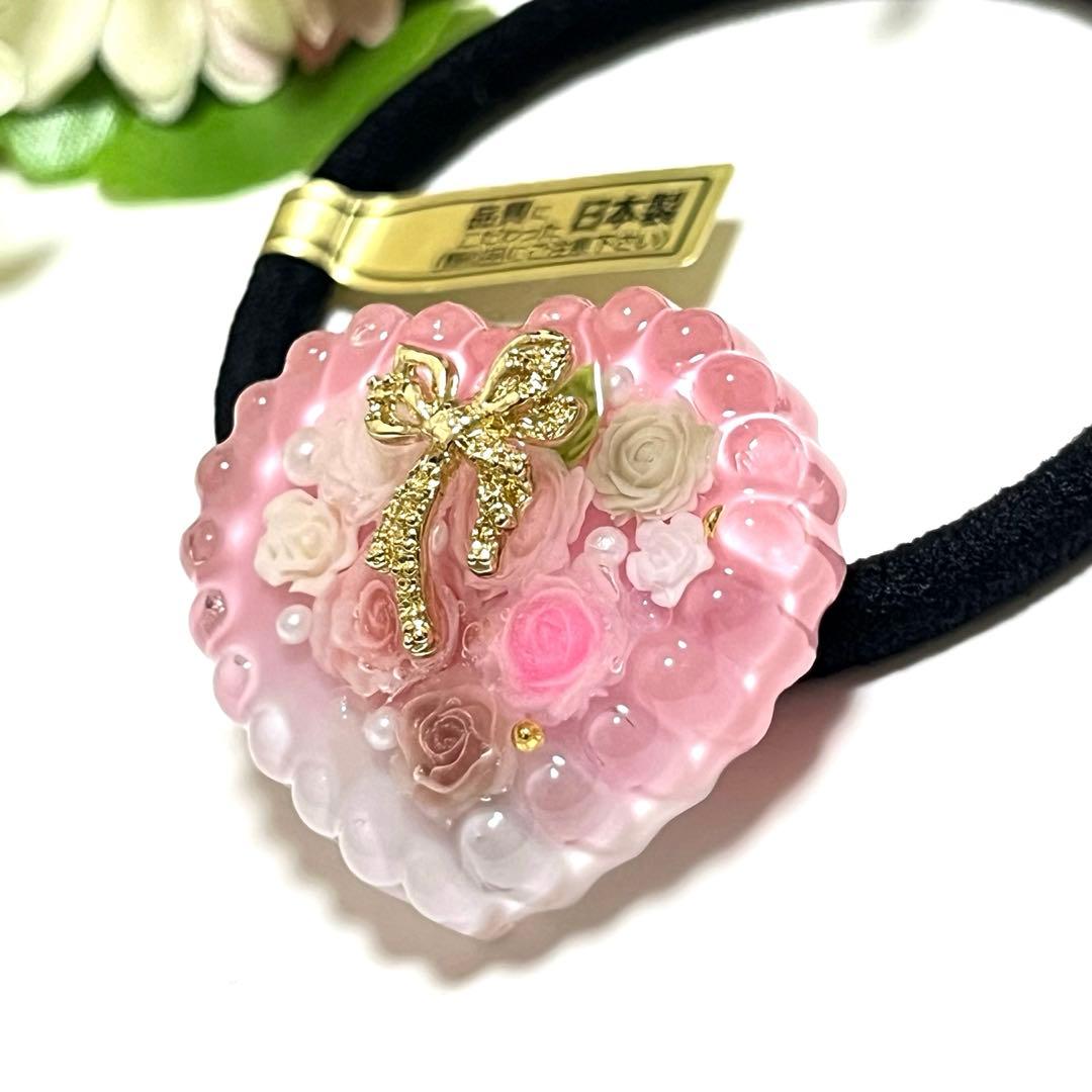 メル30077様お取り置きです。Ｎｏ．339 レジン ハート 薔薇 ペンダント
