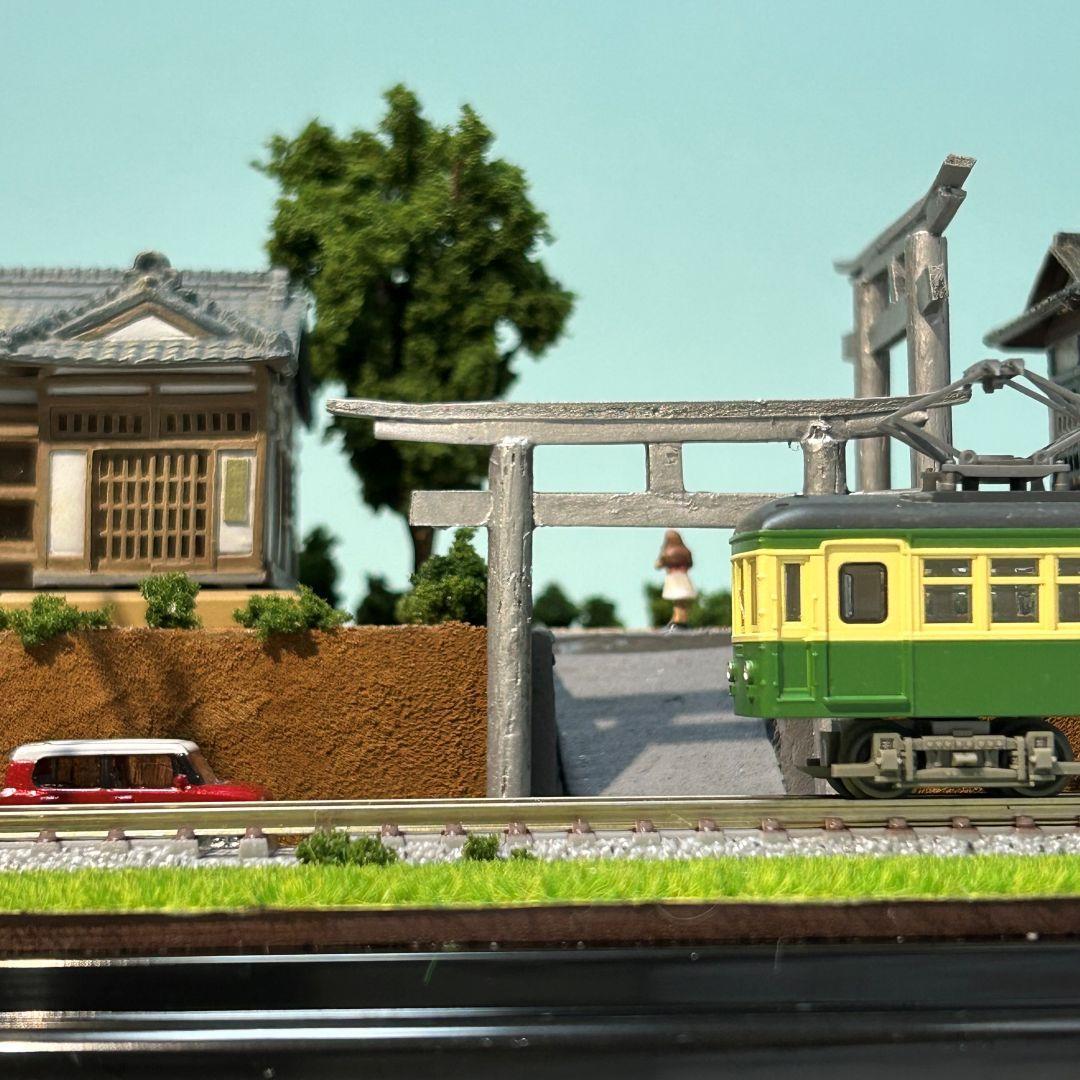 おやまかわ様ご予約品　江ノ電 江の島腰越 こゆるぎ神社 鉄道ジオラマ　Nゲージ